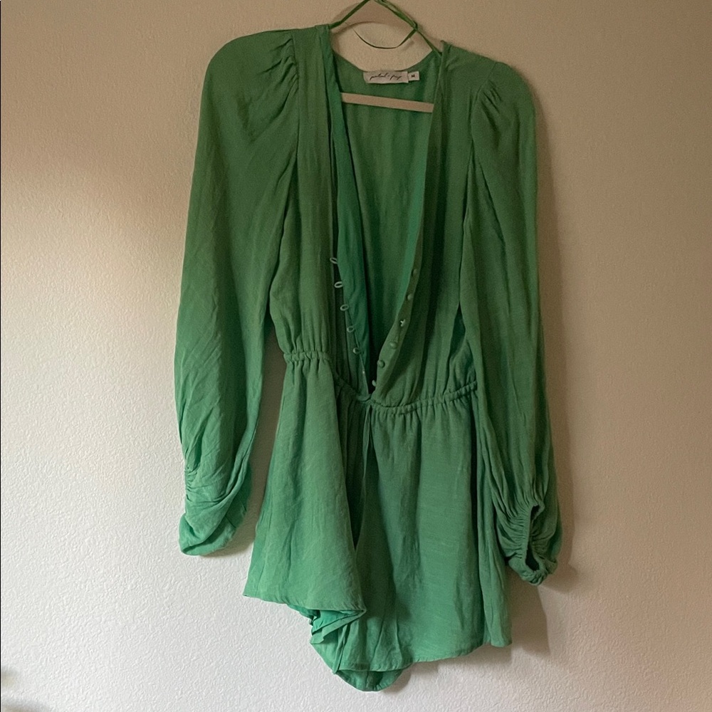 Petal & Pup Green Romper - Picture 2 of 7